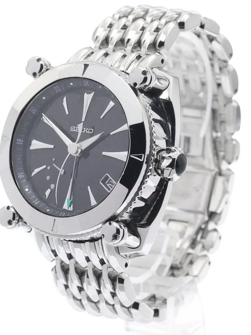 SEIKO Galante SBLA051/5R66-0AN0 GMT black Dial Spring drive Men's Watch_962855